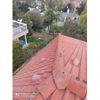 čištění klasické střechy a betonové dlažby u RD